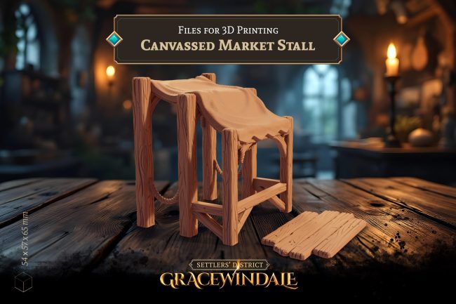 Canvassed Market Stall - Covered Vendor Booth by Gracewindale