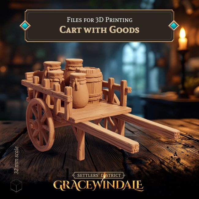 Cart with Goods by Gracewindale