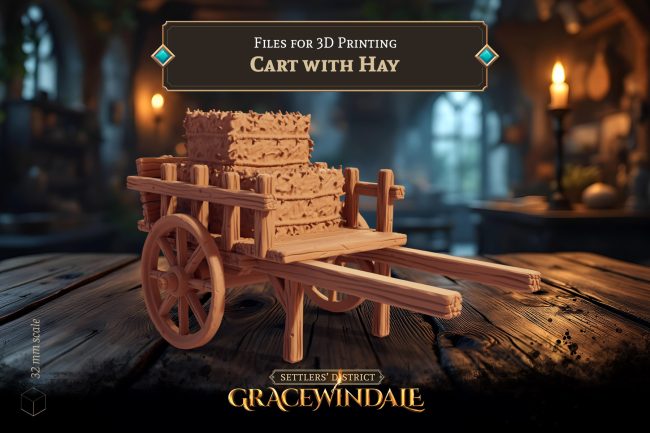 Cart with Hay by Gracewindale