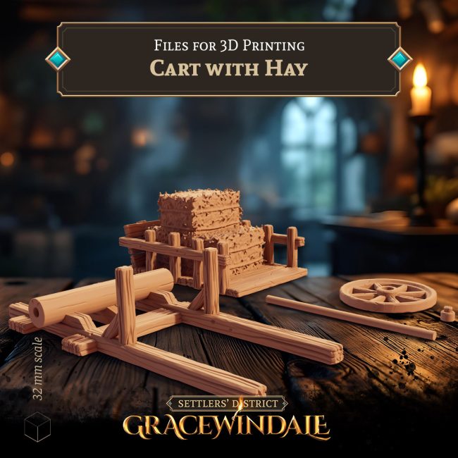 Cart with Hay by Gracewindale