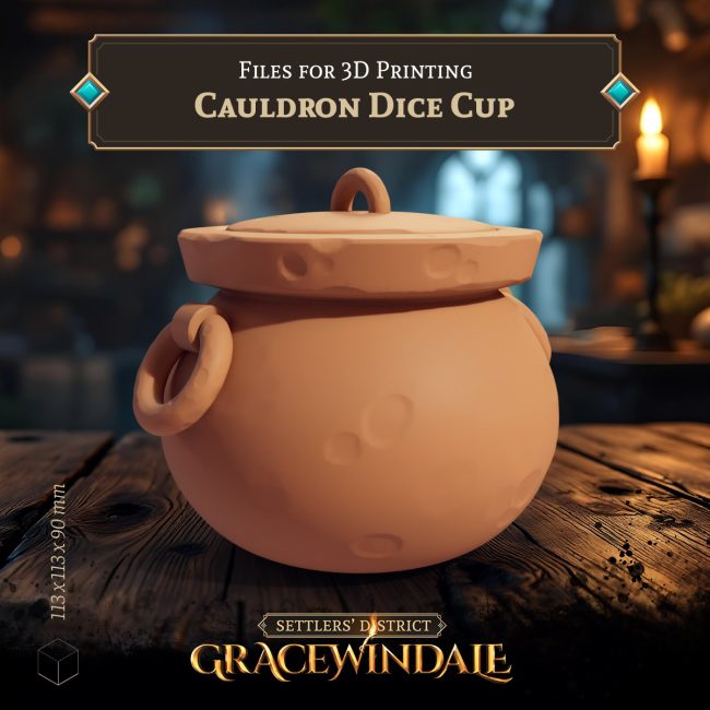 Cauldron Dice Cup by Gracewindale