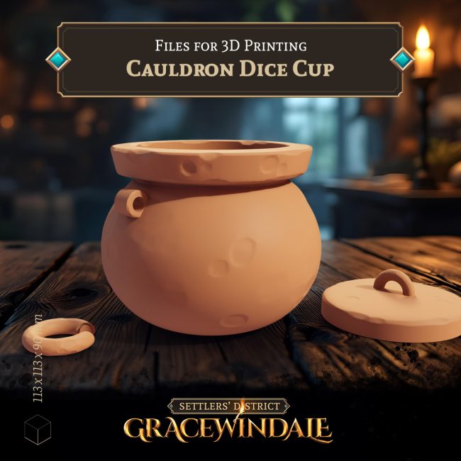 Cauldron Dice Cup by Gracewindale